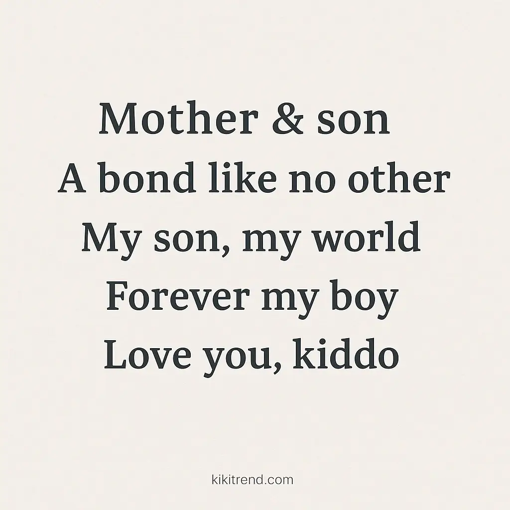 Beautiful mother-son relationship demonstrated through mother-son short captions for Instagram