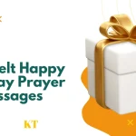 Happy birthday prayer messages written in elegant calligraphy on parchment paper