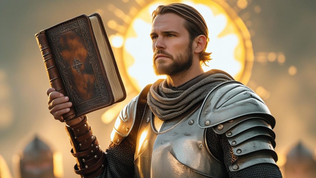 Christian warrior using spiritual attack