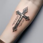 Cool bible tattoos for men displaying strength verses in bold lettering styles