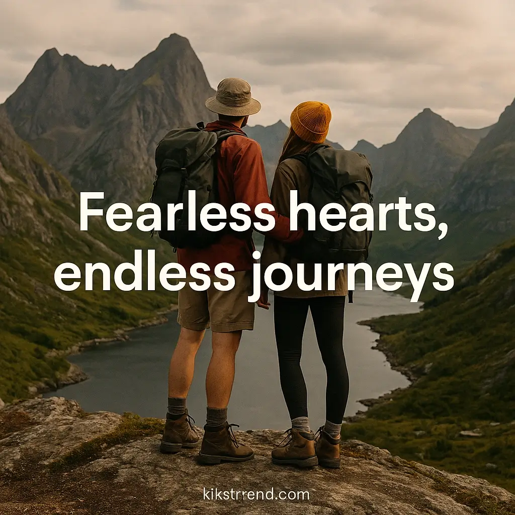 Short couple travel captions for instagram showing sweet couple enjoying city skyline views