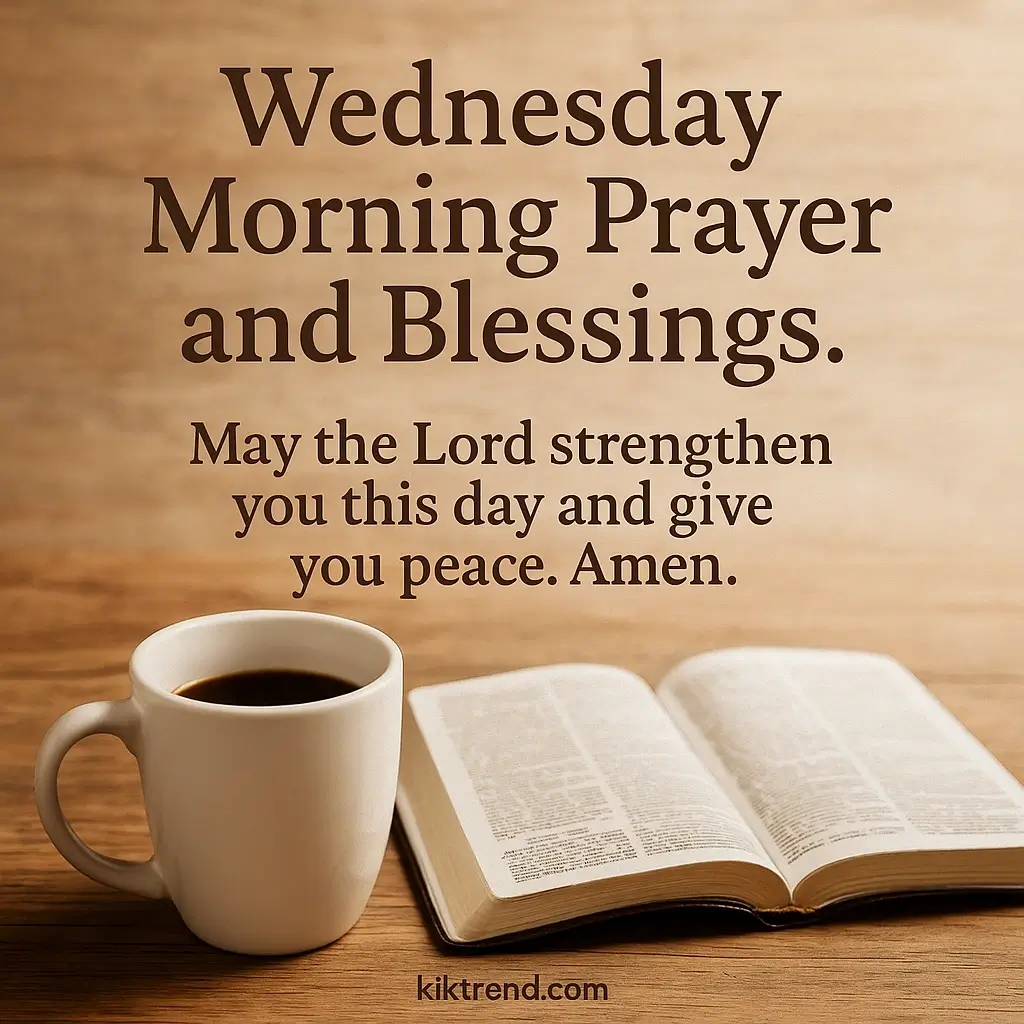 Wednesday morning prayer with sunrise and Bible verses for spiritual strength and guidance